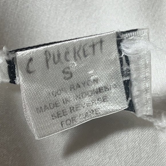 Halsey Collection Dress Womans White Laser Cut Lace No Sleeve V-Neck Buttons - Picture 11 of 12